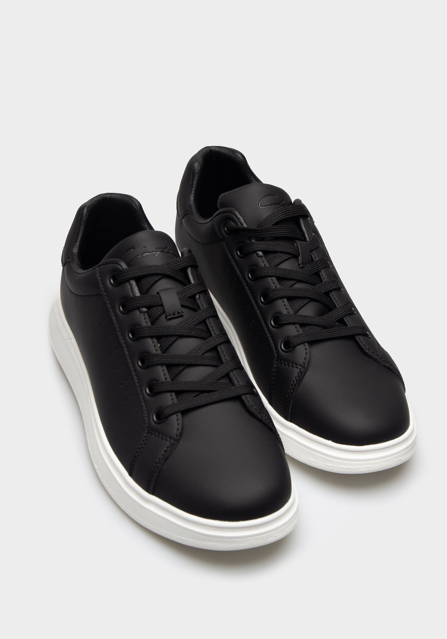 Sneakers effetto pelle|Colore:Nero