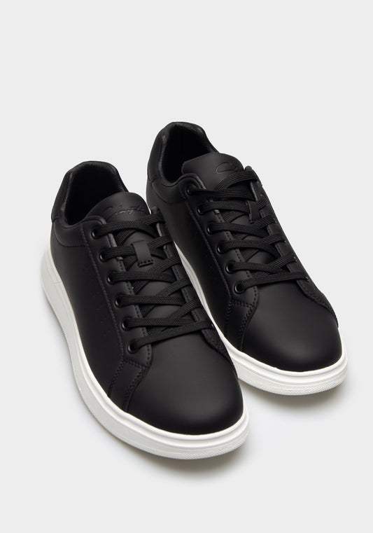 Sneakers effetto pelle|Colore:Nero