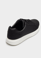 Sneakers effetto pelle|Colore:Nero