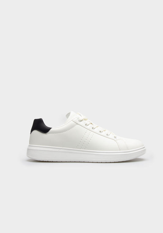 Sneakers effetto pelle|Colore:Bianco