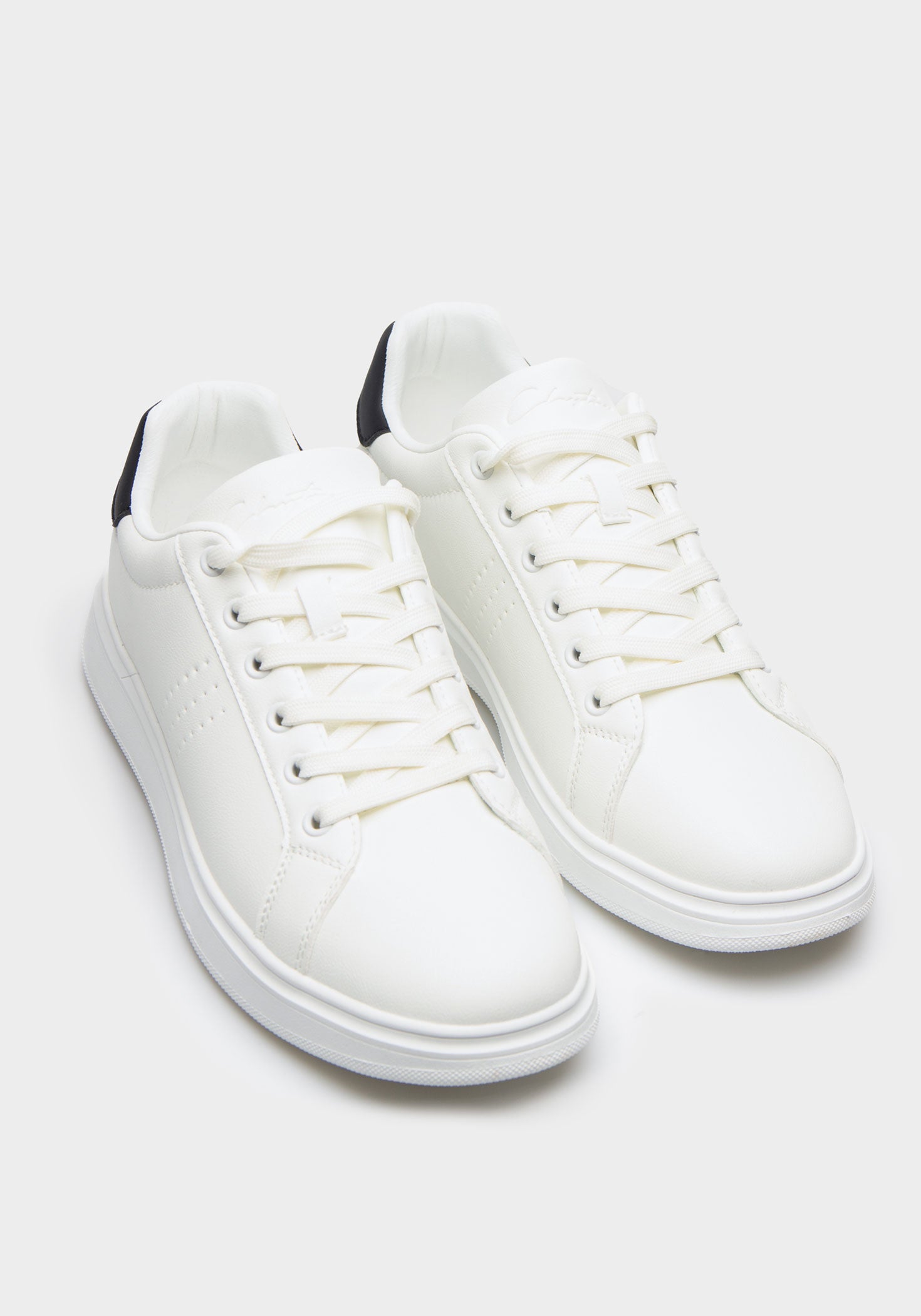 Sneakers effetto pelle|Colore:Bianco
