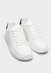 Sneakers effetto pelle|Colore:Bianco