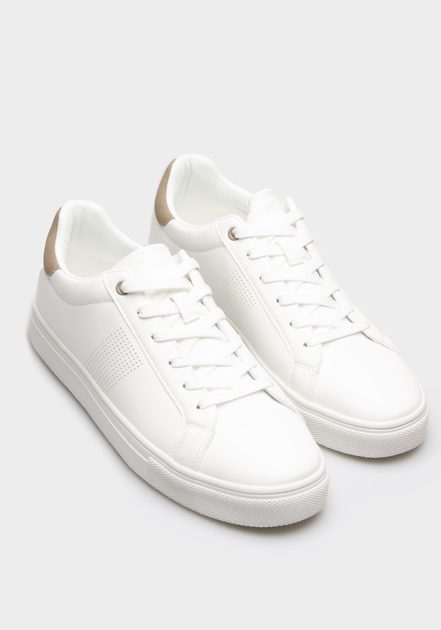 Sneakers effetto pelle|Colore:Bianco