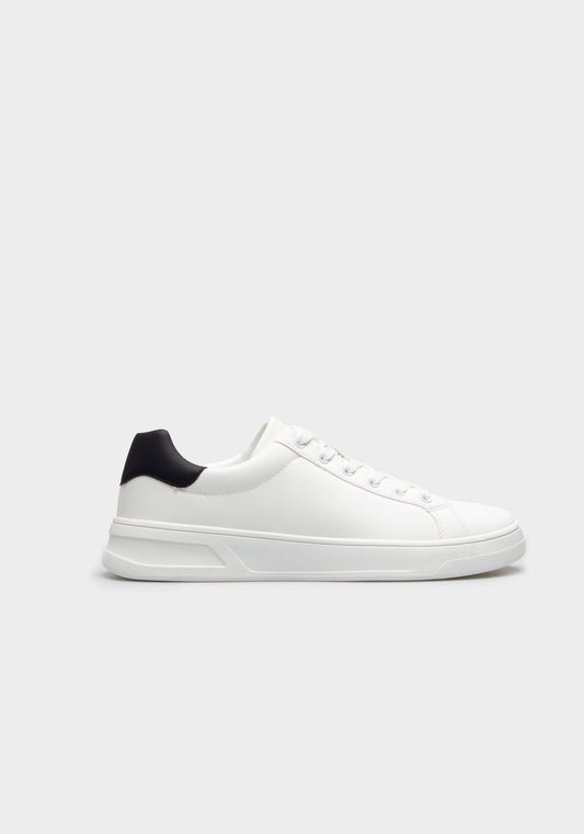 Sneakers effetto pelle|Colore:Bianco