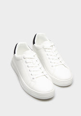 Sneakers effetto pelle|Colore:Bianco