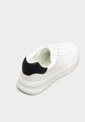 Sneakers effetto pelle|Colore:Bianco