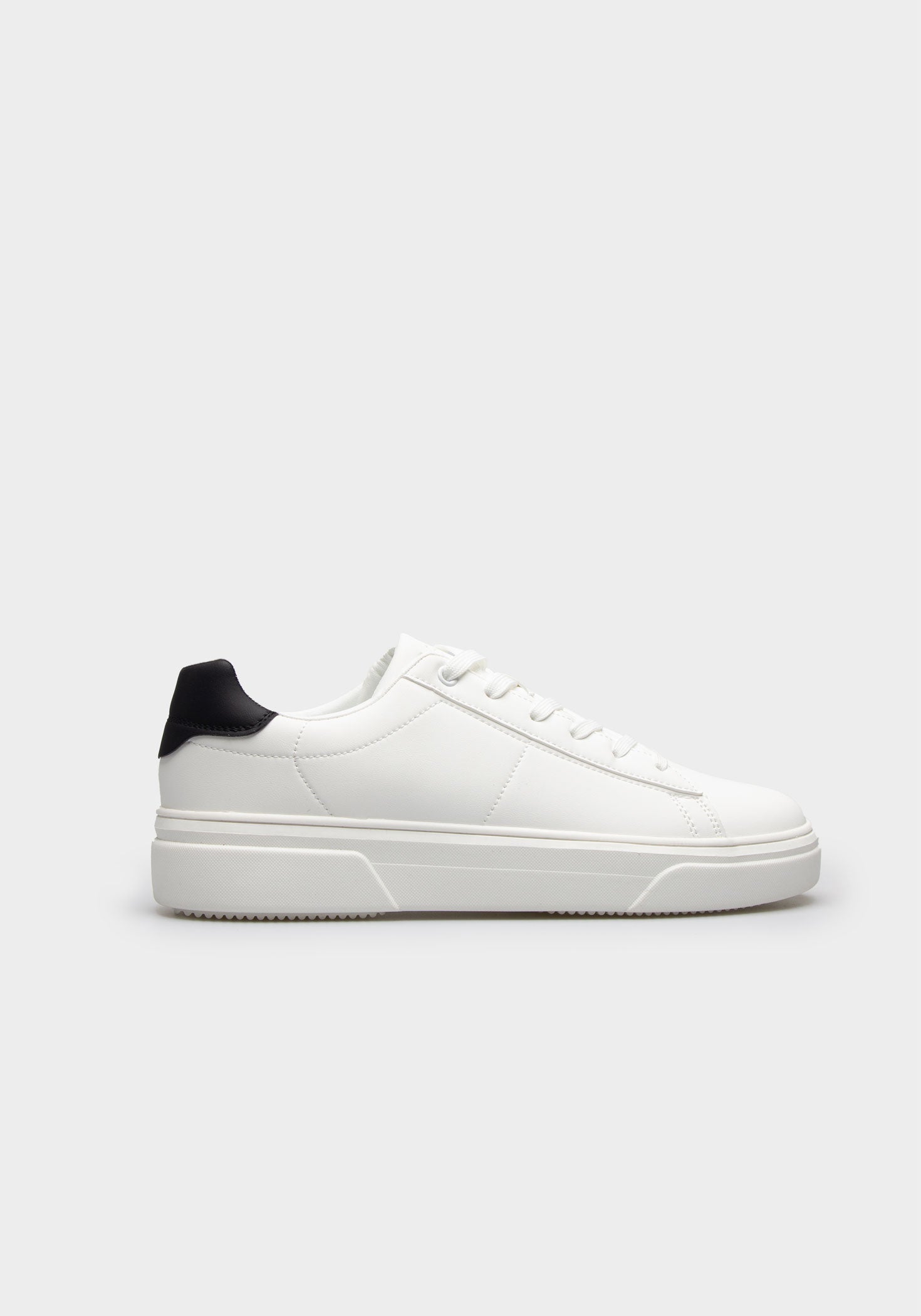 Sneakers effetto pelle|Colore:Bianco