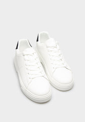 Sneakers effetto pelle|Colore:Bianco
