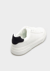 Sneakers effetto pelle|Colore:Bianco