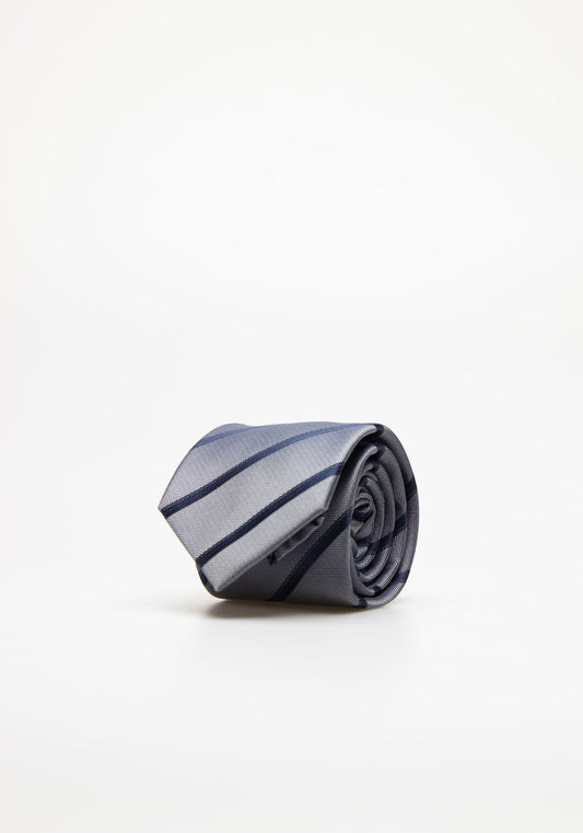 Cravatta con righe|Colore:Grigio