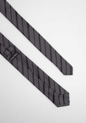 Cravatta con righe|Colore:Nero