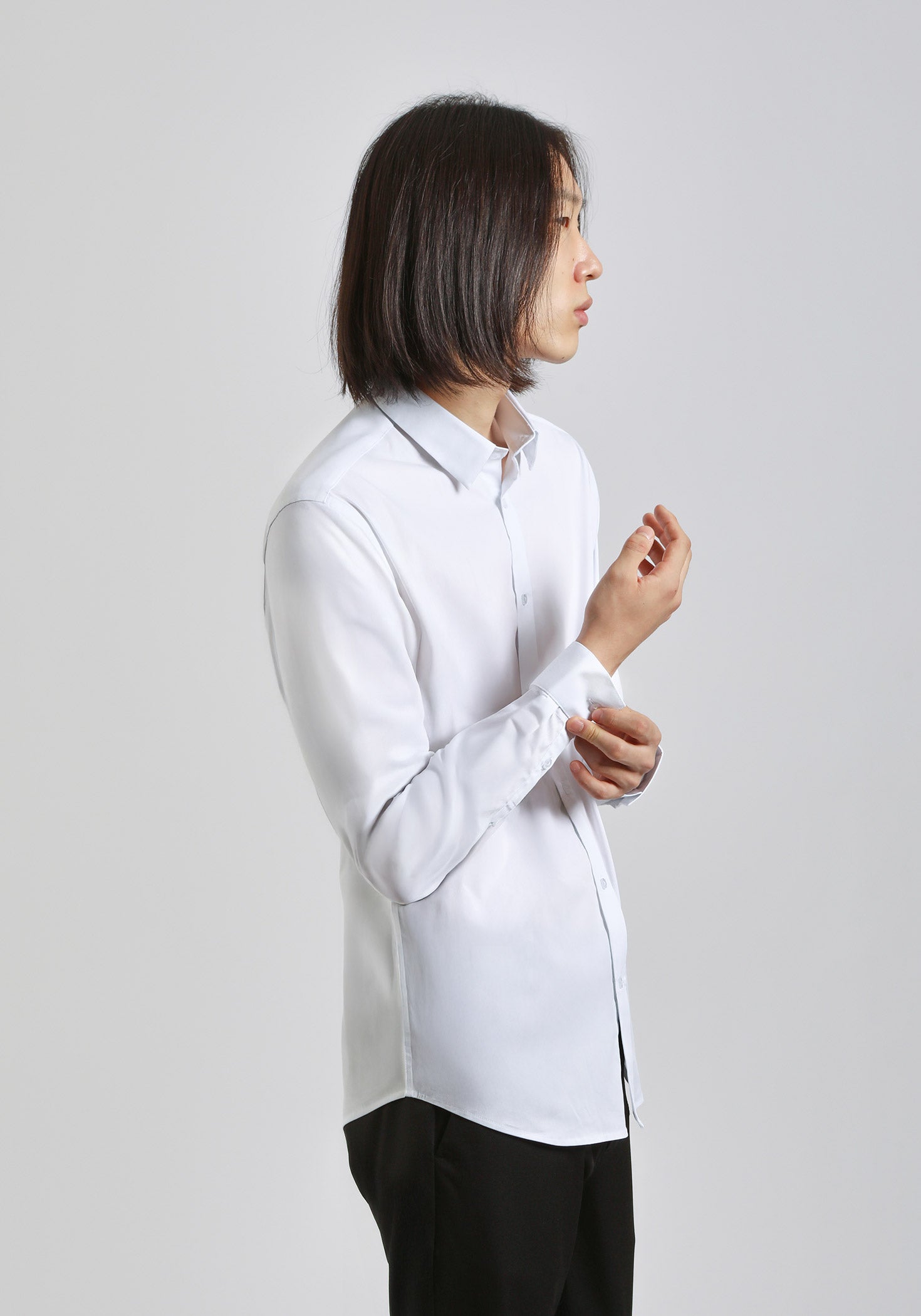 Camicia manica lunga in cotone|Colore:Bianco