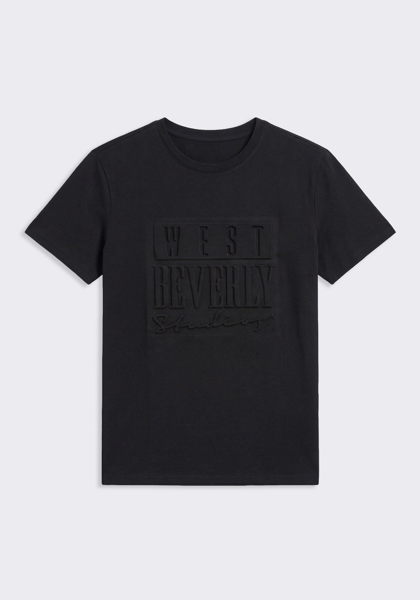 T-shirt con stampa a rilievo |Colore:Nero