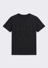 T-shirt con stampa a rilievo |Colore:Nero