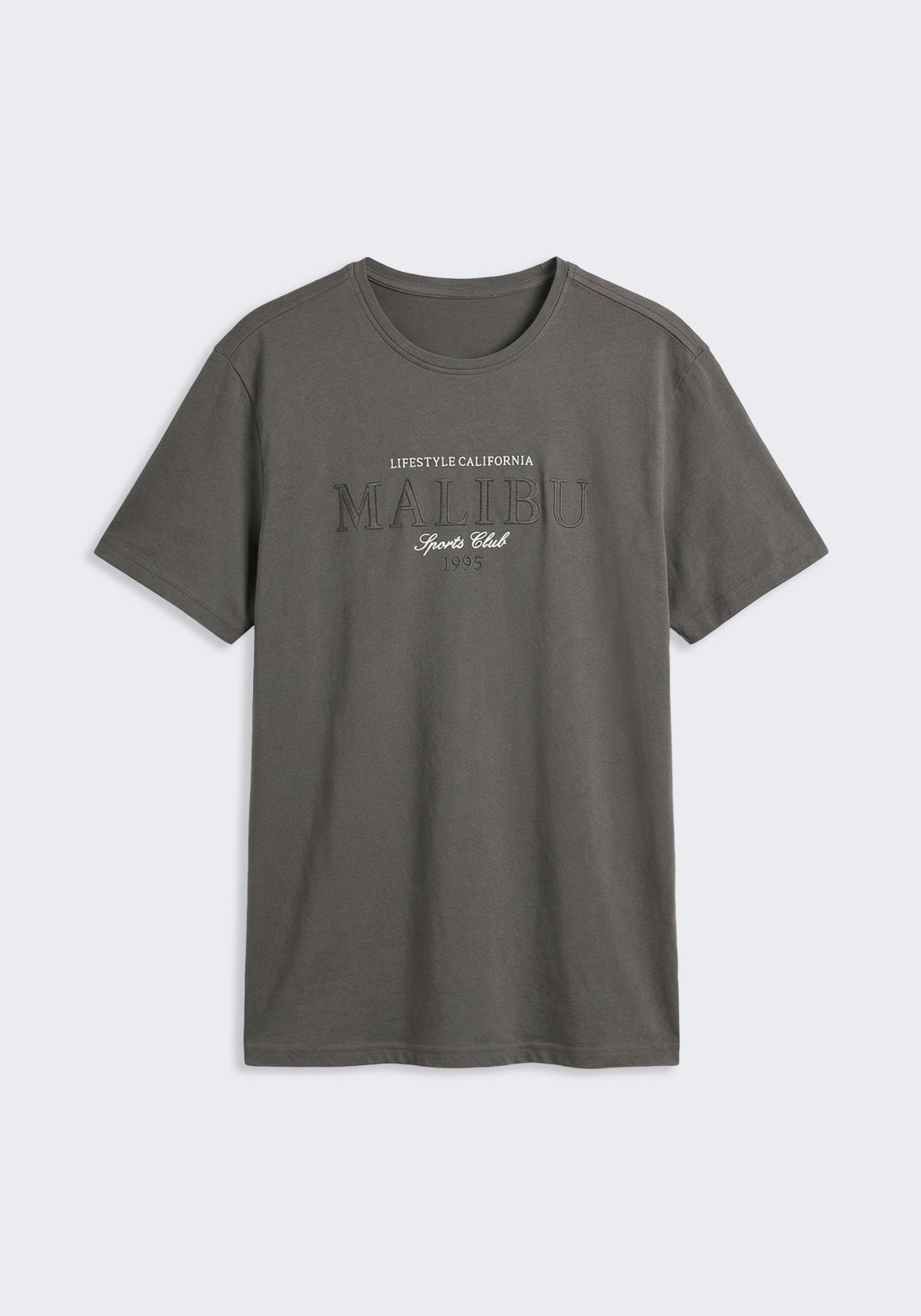 T-shirt 100% cotone con stampa|Colore:Grigio scuro