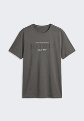 T-shirt 100% cotone con stampa|Colore:Grigio scuro
