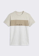 T-shirt colorblock|Colore:Ecrù