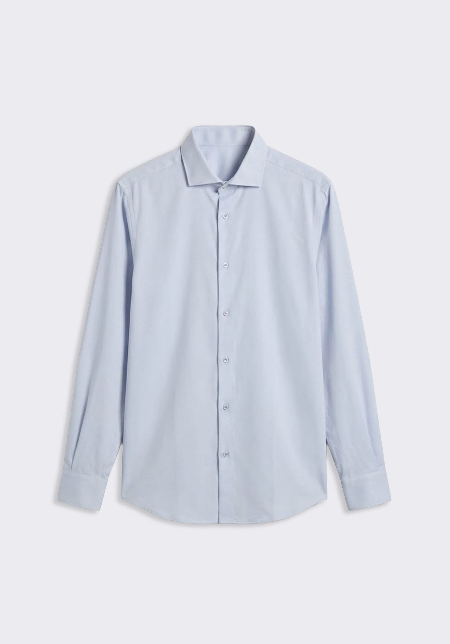 Camicia manica lunga con microfantasia|Colore:Celeste