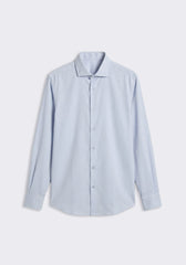 Camicia manica lunga con microfantasia|Colore:Celeste