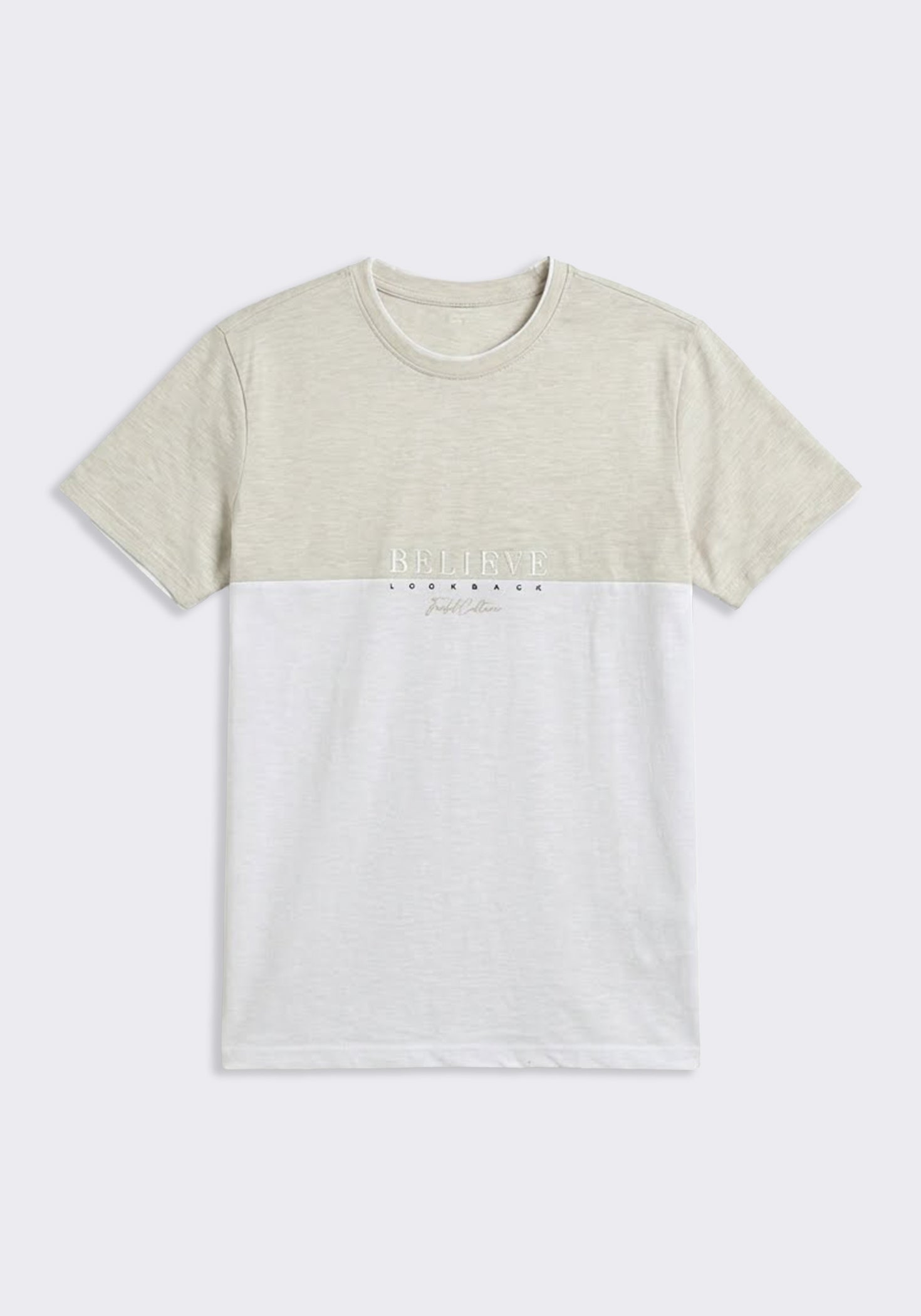 T-shirt colorblock|Colore:Ecrù