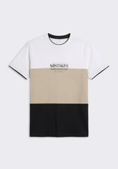 T-shirt colorblock|Colore:Beige