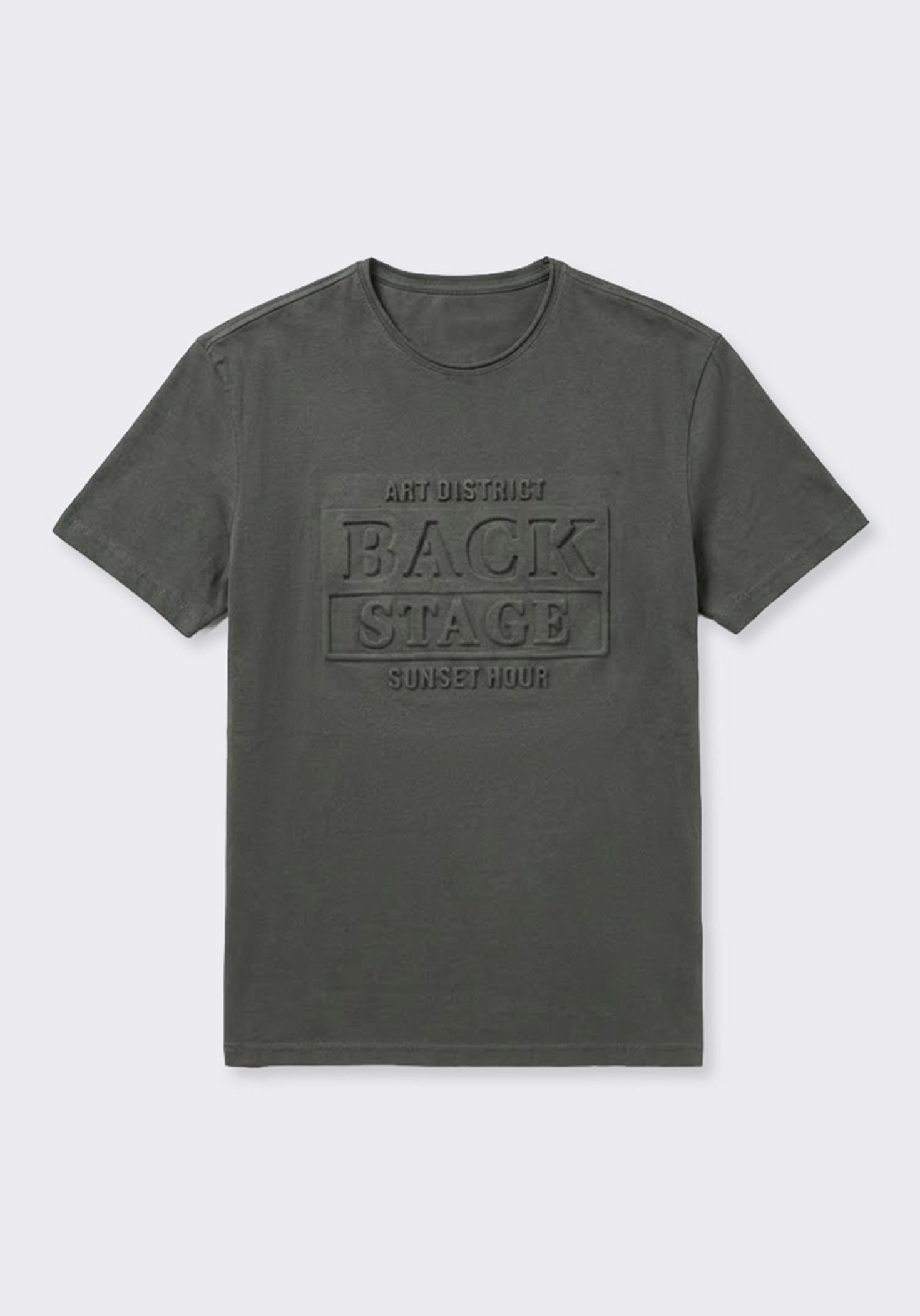 T-shirt con stampa a rilievo|Colore:Grigio scuro