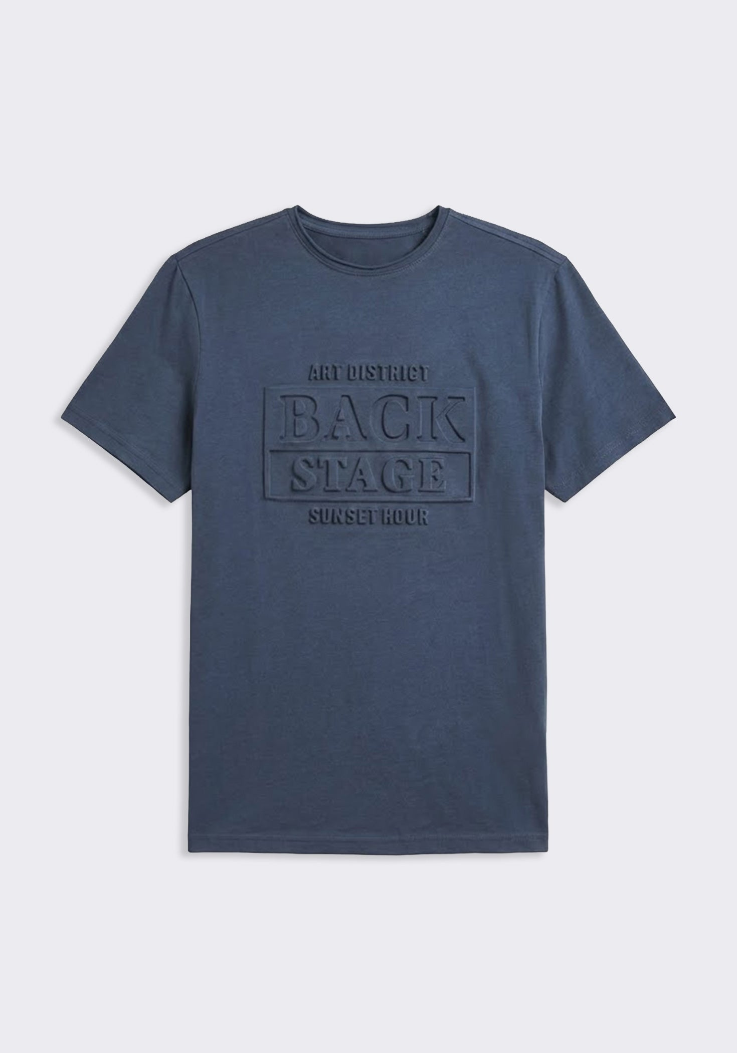 T-shirt con stampa a rilievo|Colore:Jeans