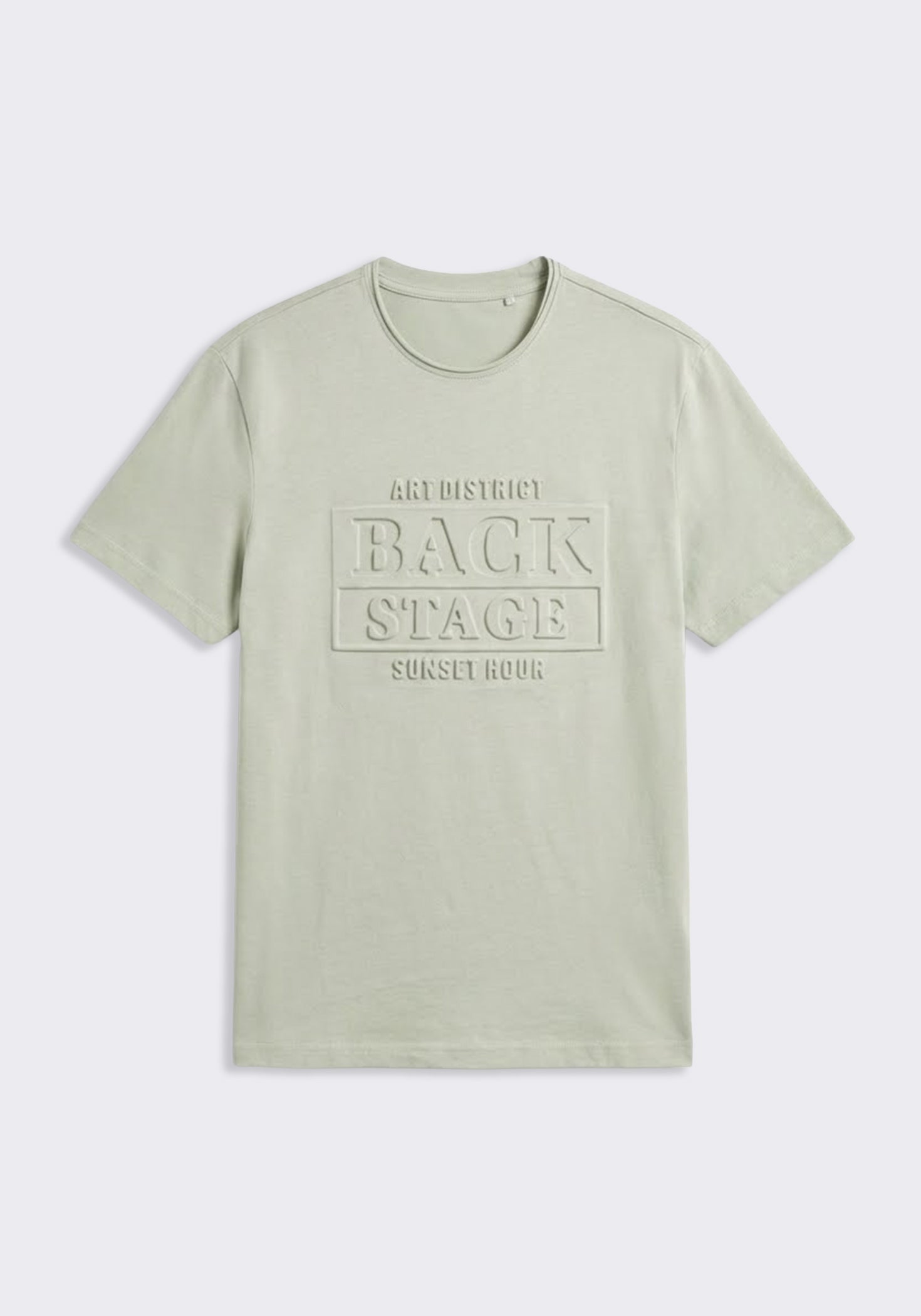 T-shirt con stampa a rilievo|Colore:Verde