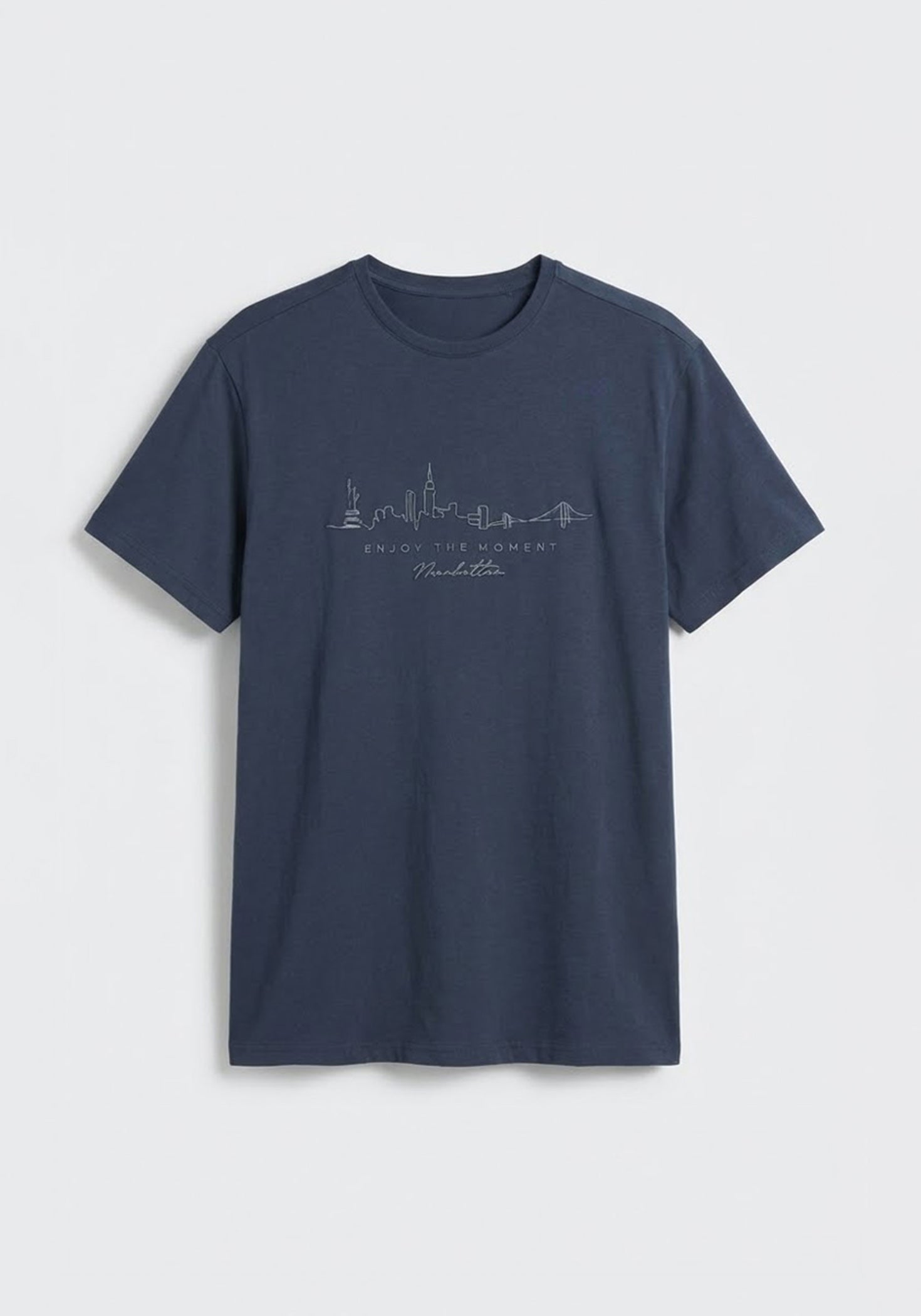 T-shirt con stampa|Colore:Jeans