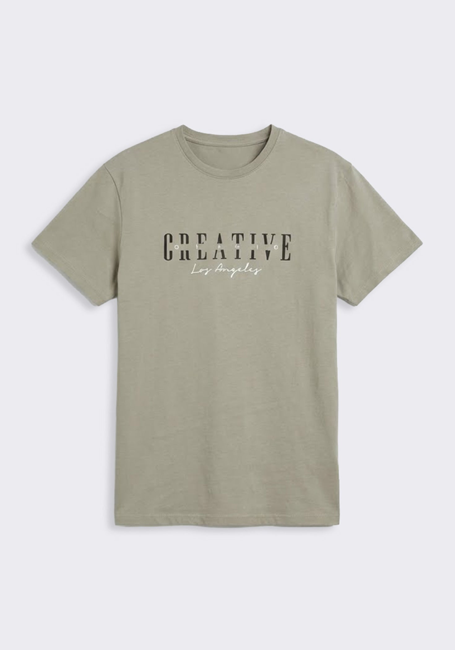 T-shirt 100% cotone con stampa|Colore:Grigio medio