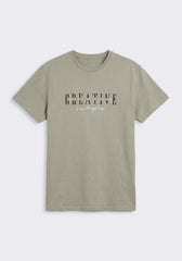 T-shirt 100% cotone con stampa|Colore:Grigio medio