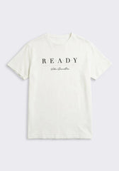 T-shirt 100% cotone con stampa|Colore:Off white