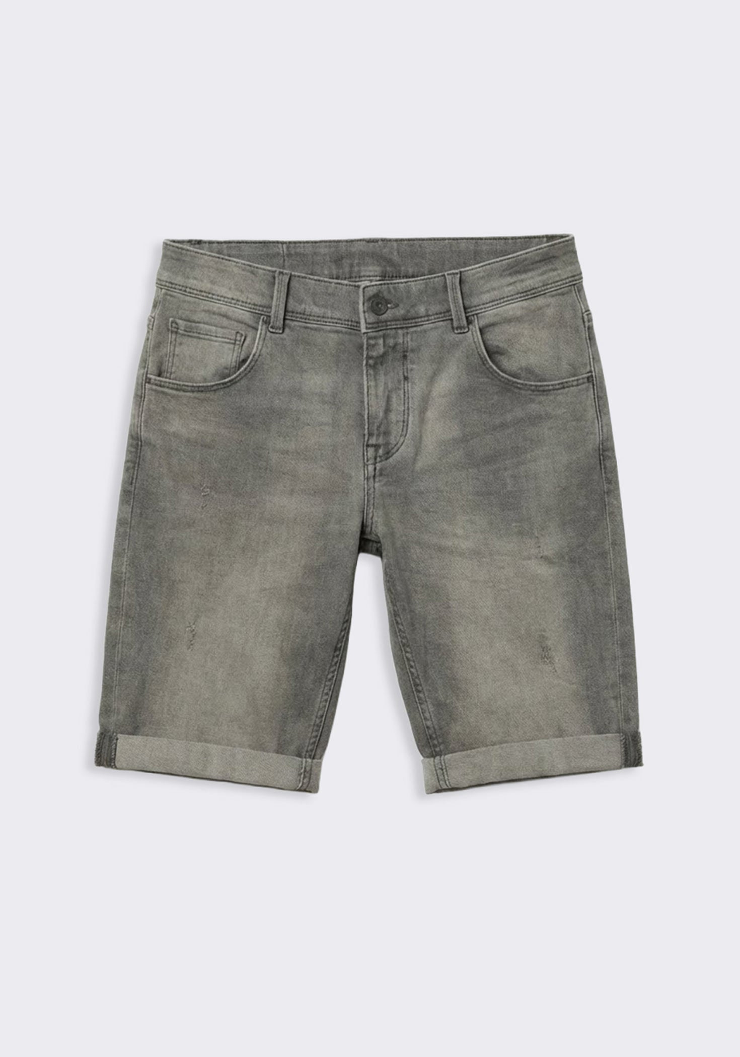 Bermuda di jeans slim fit grigio|Colore:Jeans grigio