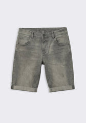 Bermuda di jeans slim fit grigio|Colore:Jeans grigio