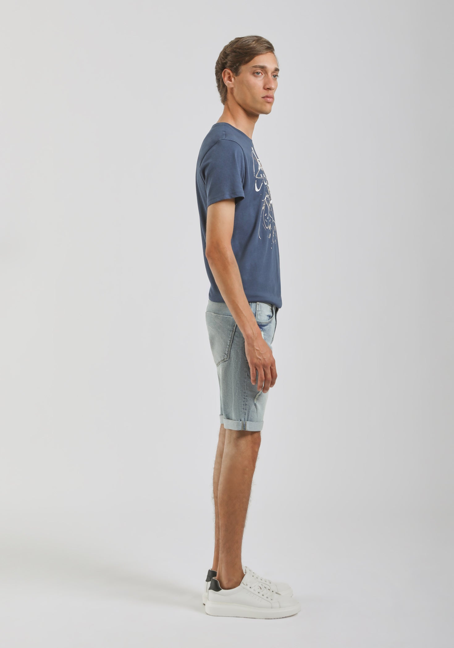 Bermuda di jeans slim fit|Colore:Jeans