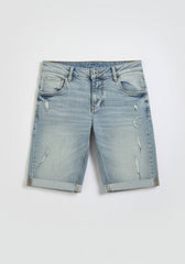Bermuda di jeans slim fit|Colore:Jeans