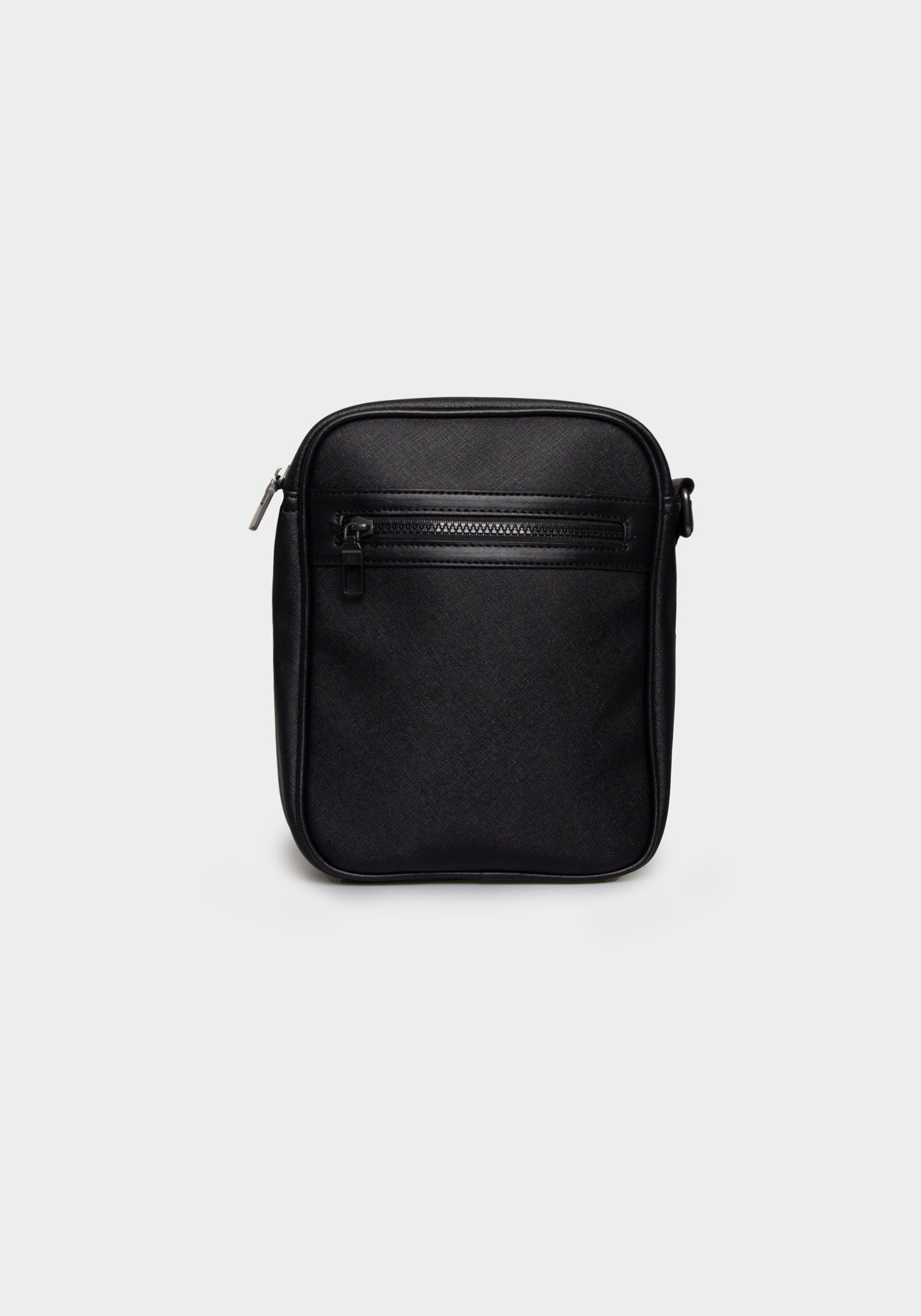 Borsello con zip frontale|Colore:Nero