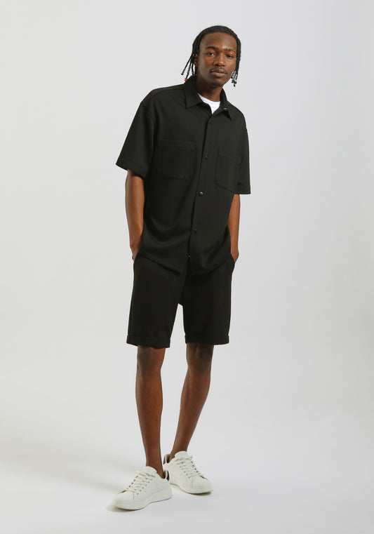 Bermuda in felpa|Colore:Nero