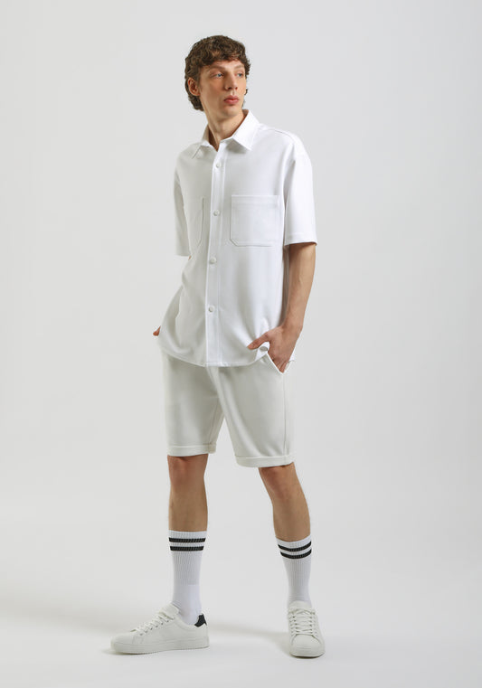 Bermuda in felpa|Colore:Off white