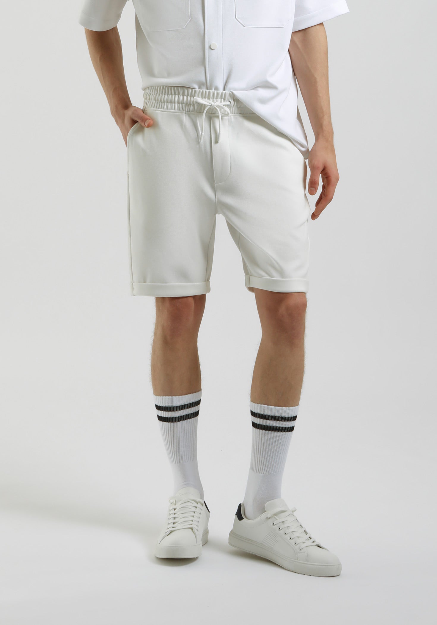 Bermuda in felpa|Colore:Off white