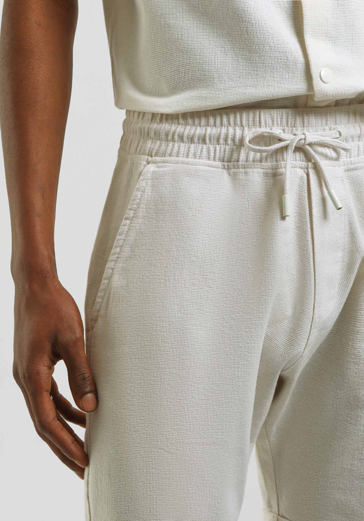 Bermuda in felpa misto cotone|Colore:Off white