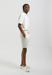 Bermuda in felpa misto cotone|Colore:Off white
