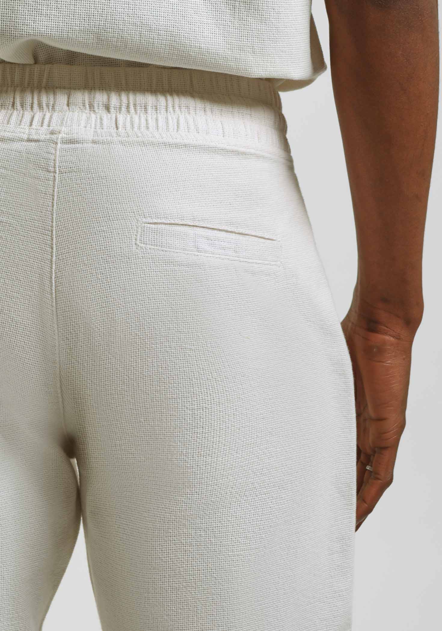 Bermuda in felpa misto cotone|Colore:Off white