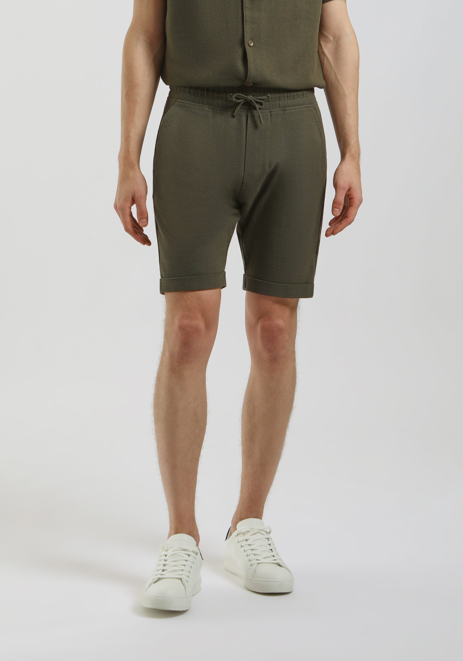 Bermuda in felpa misto cotone|Colore:Verde