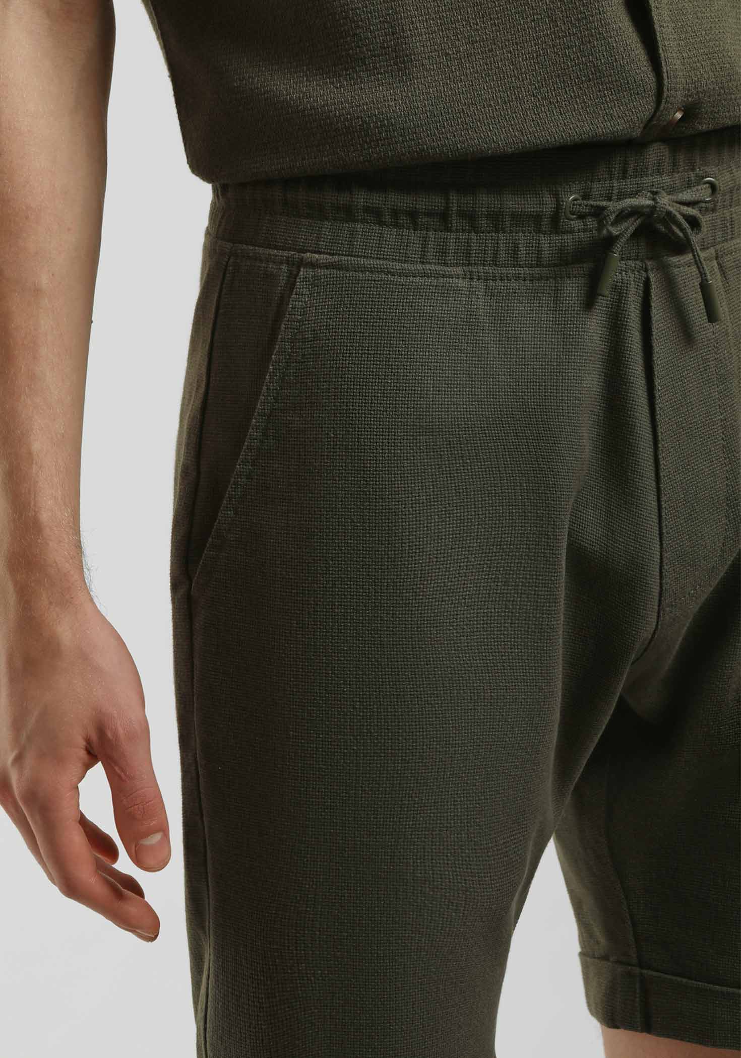 Bermuda in felpa misto cotone|Colore:Verde