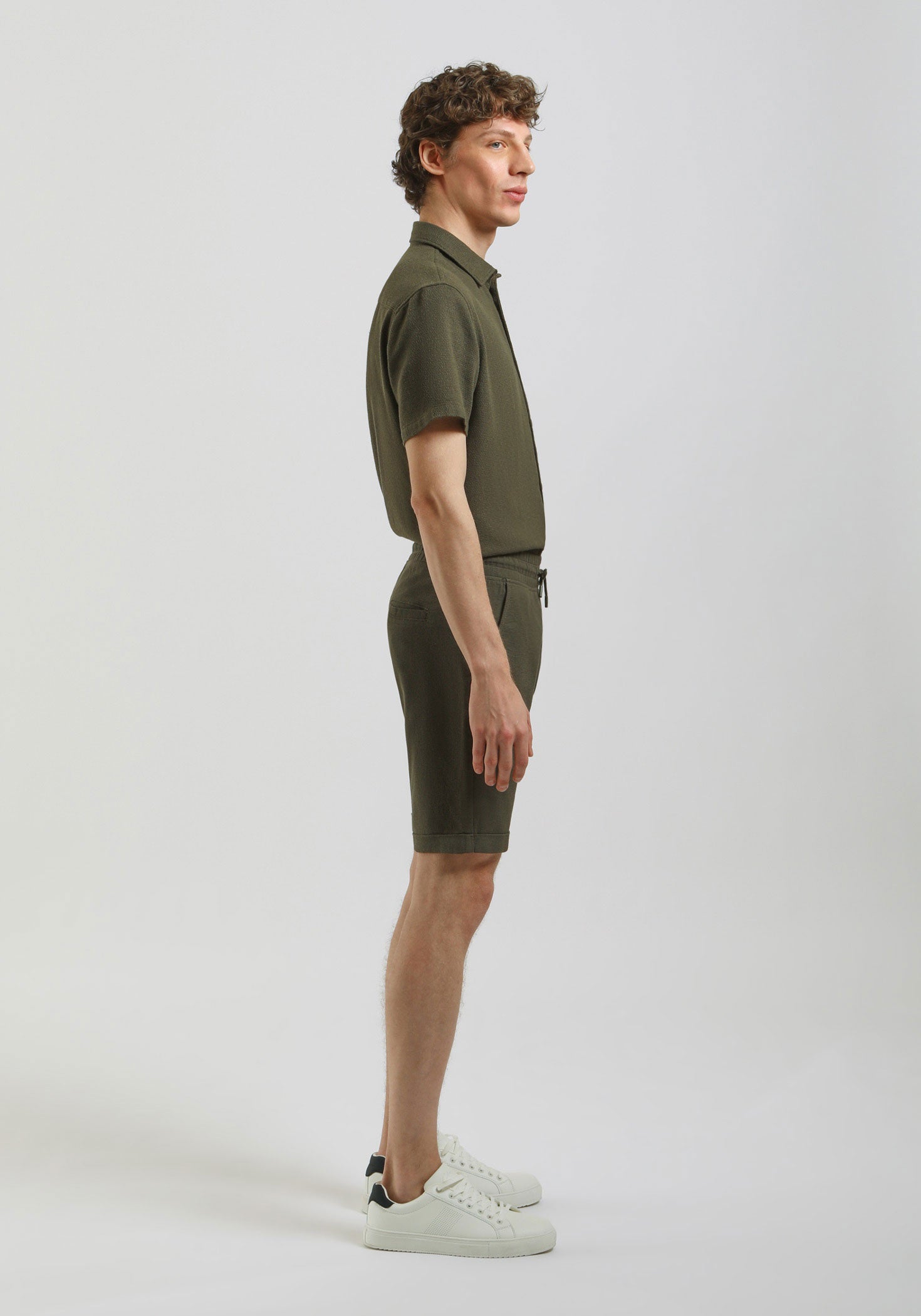 Bermuda in felpa misto cotone|Colore:Verde