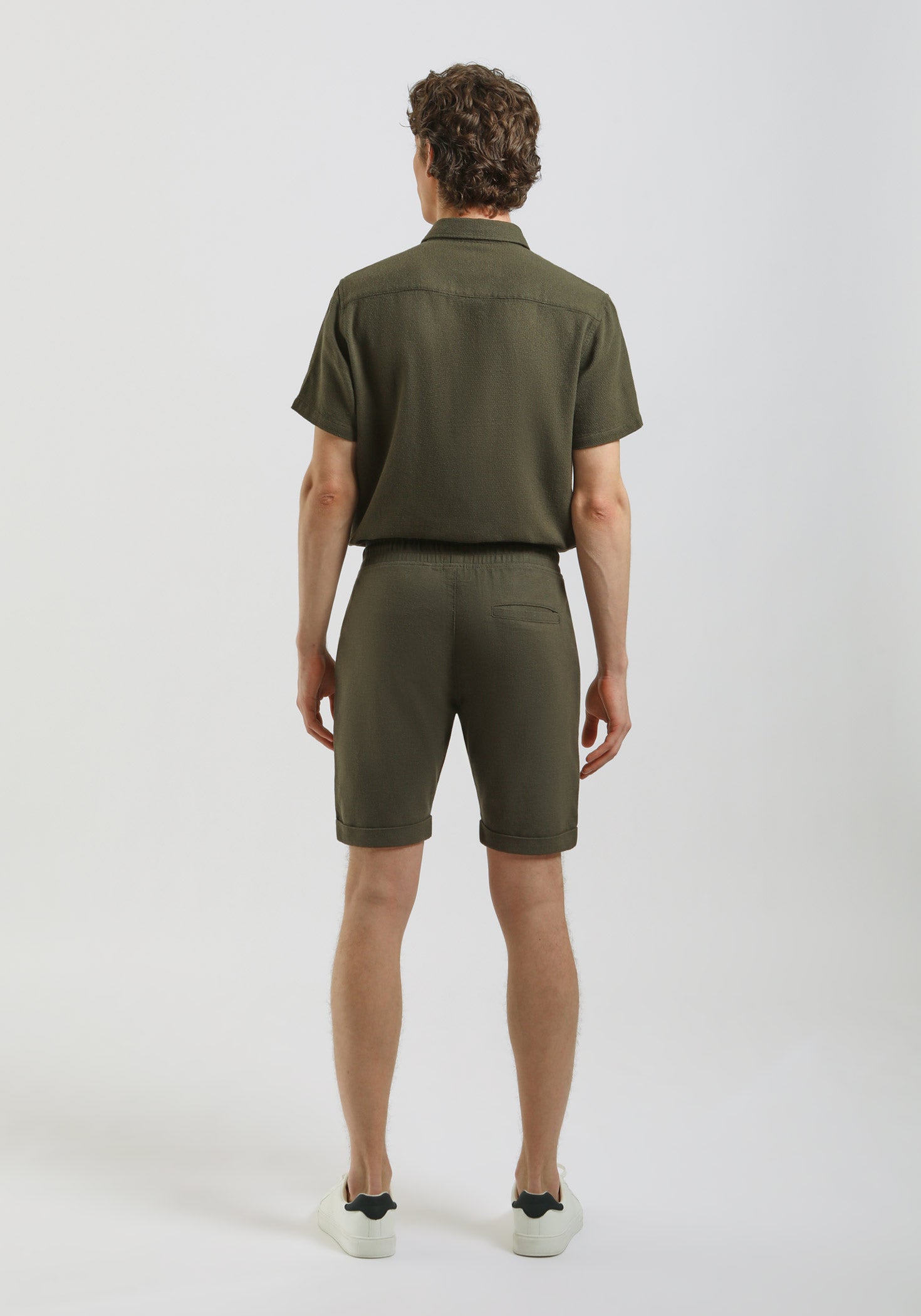 Bermuda in felpa misto cotone|Colore:Verde