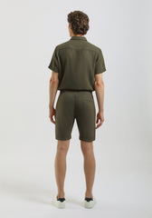 Bermuda in felpa misto cotone|Colore:Verde