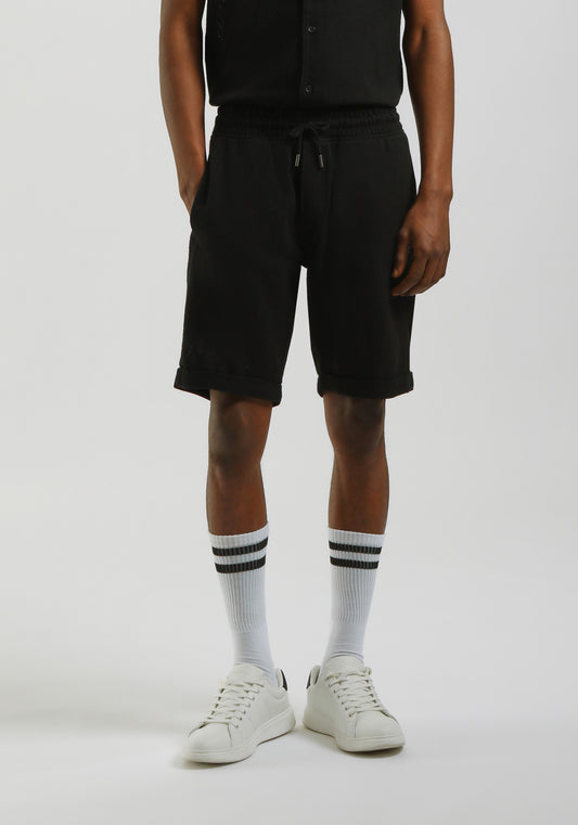 Bermuda in felpa|Colore:Nero