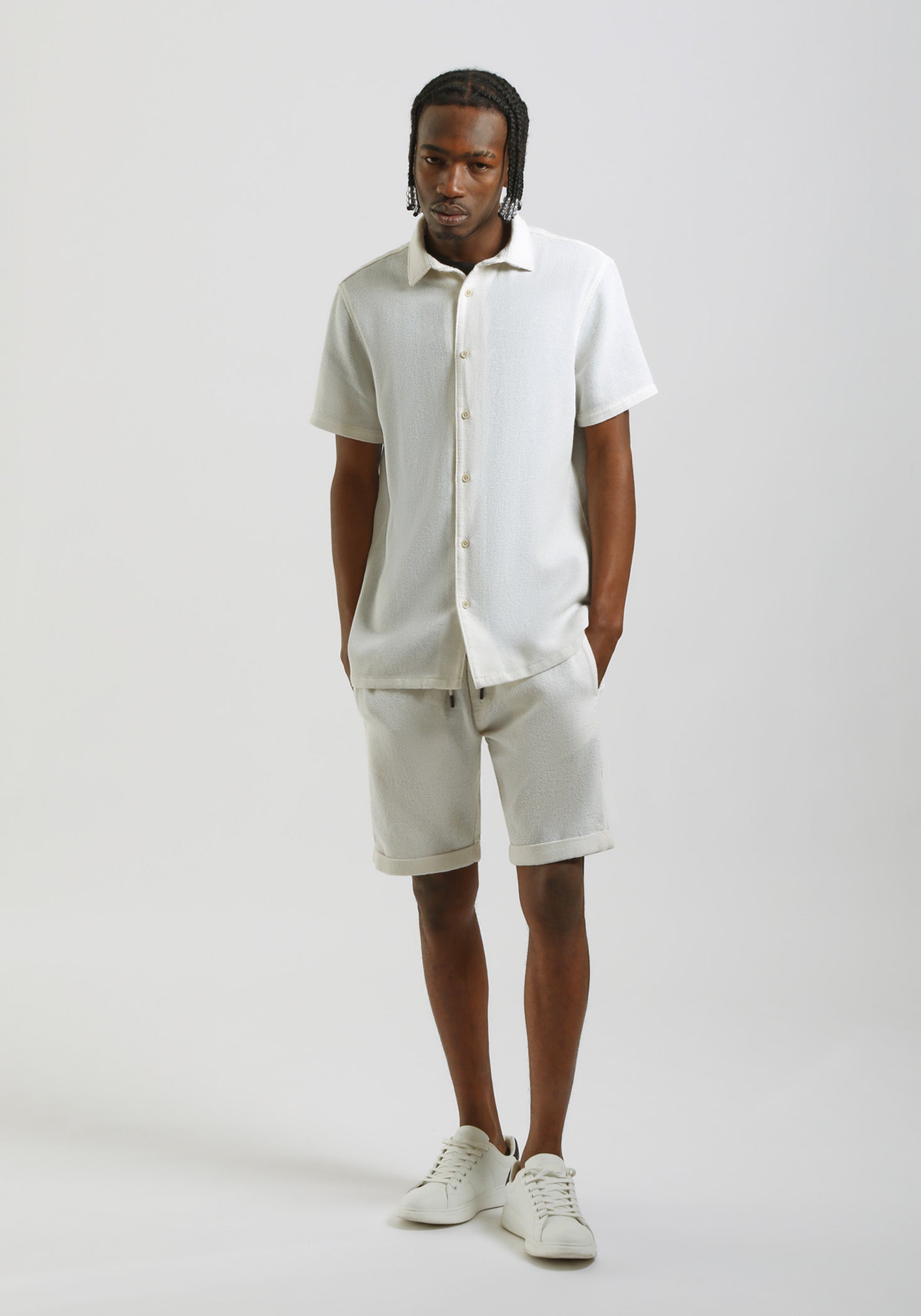 Bermuda in felpa|Colore:Off white